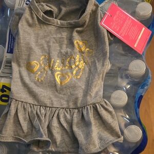 Juicy Couture Gray and Gold Dog Dress